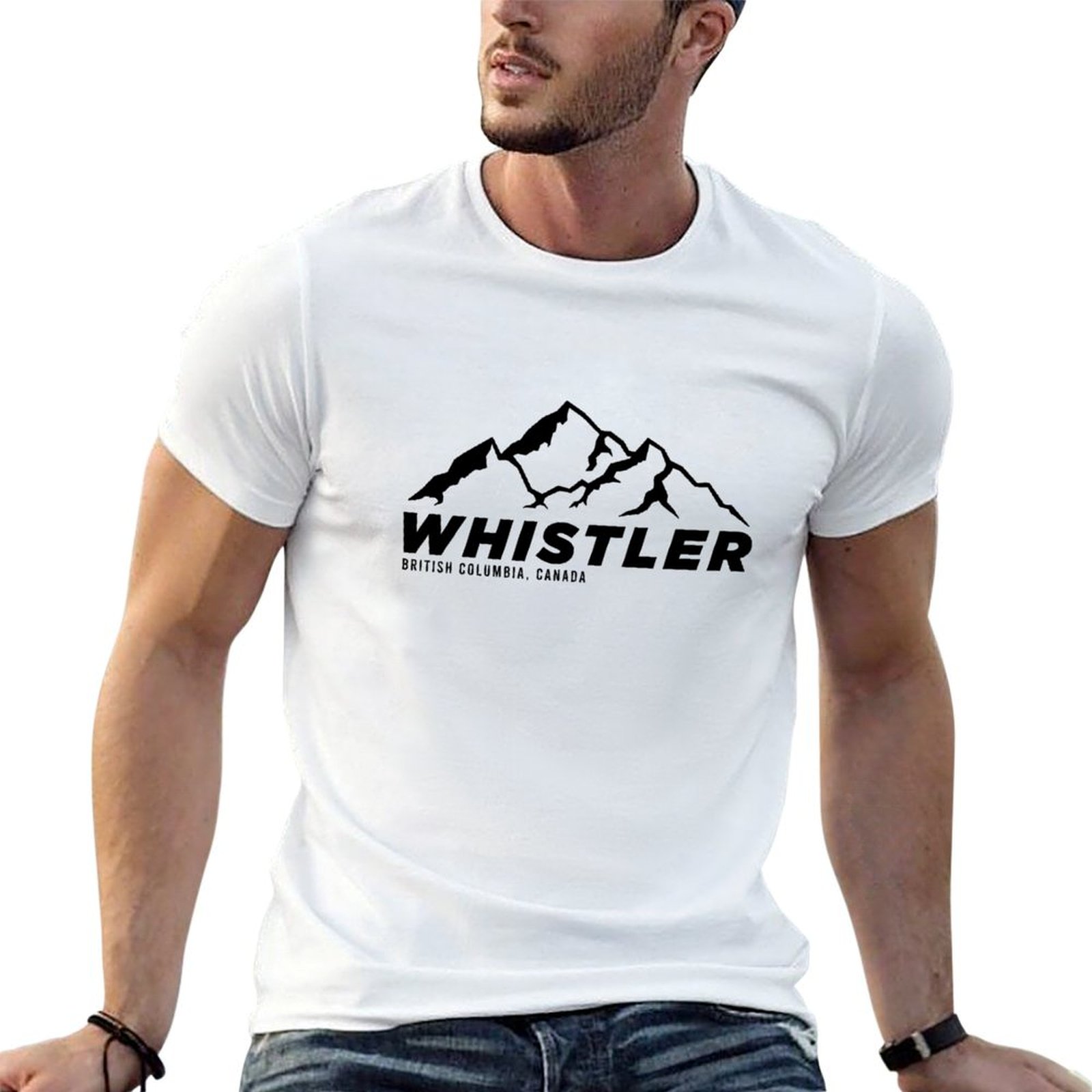 Mountain Biking Whistler - تي شيرت Ski Whistler B.C Canada