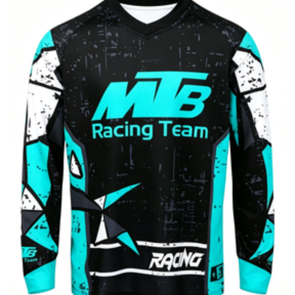 Mountain Biking Shirts - قميص رياضي بأكمام طويلة للفرق، قماش