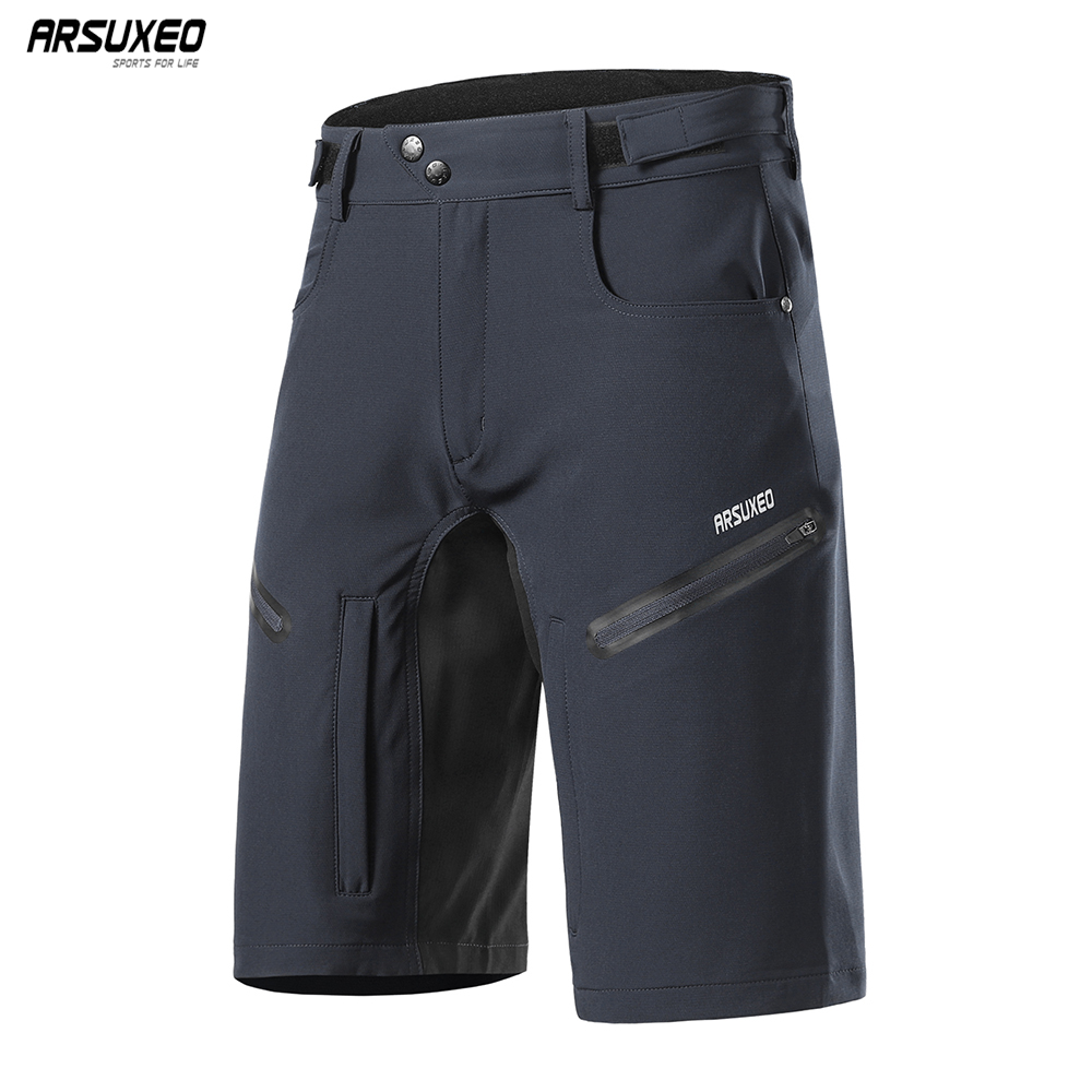 Mountain Biking Shorts - شورت ARSUXEO للرجال لركوب الدراجات، فضفاض