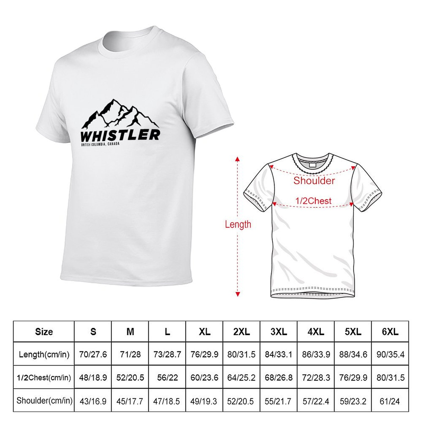 تي شيرت Ski Whistler B.C Canad - مراجعة Mountain Biking Whistler وسعره